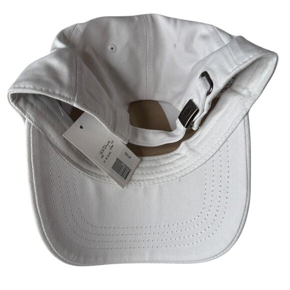 Oscar De La Renta Unisex Hat White OSCAR emblem Red Blue Casual‎ Basic Cap NWT - Picture 4 of 8